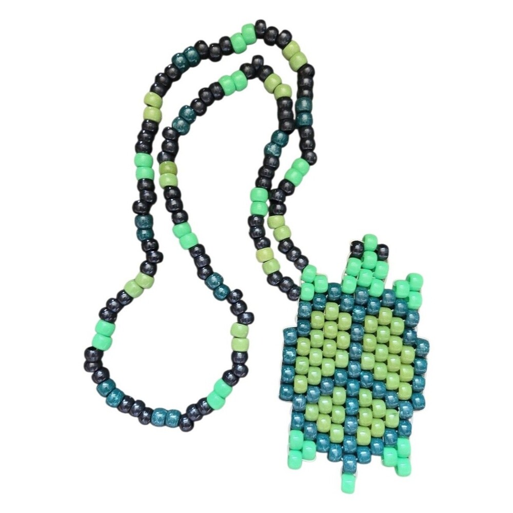 Peace Turtle Pony Bead Necklace